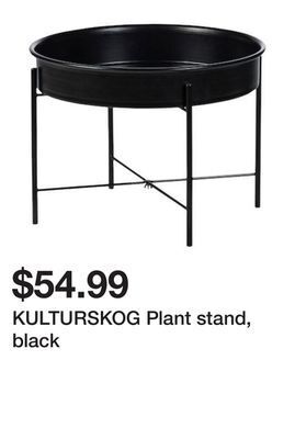 Ikea Kulturskog plant stand, black offer