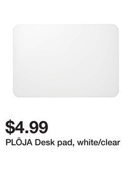 Ikea Plöja desk pad, white/clear offer