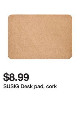 Ikea Susig desk pad, cork offer