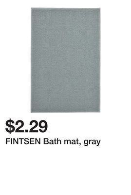 Ikea Fintsen bath mat, gray offer