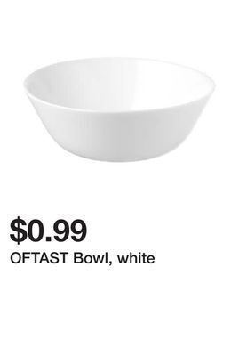 Ikea Oftast bowl, white offer