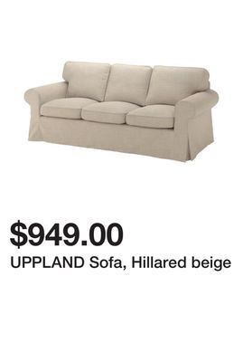 Ikea Uppland sofa, hillared beige offer