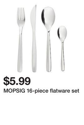 Ikea Mopsig 16-piece flatware set offer