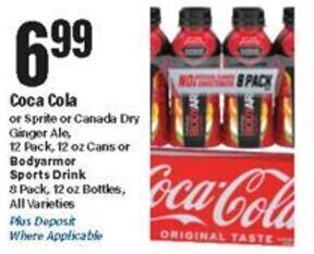 Coca Cola or Sprite or Canada Dry Ginger Ale