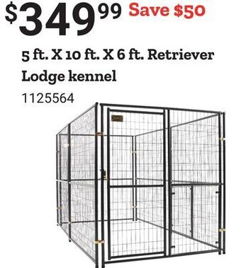Tractor Supply Company 5 ft. x 10 ft. x 6 ft. retriever lodge kennel offer