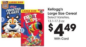 Ralphs Kellogg's large size cereal offer