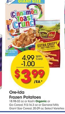 Ralphs Ore-ida frozen potatoes offer
