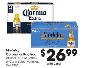 Ralphs Modelo, corona or pacifico offer