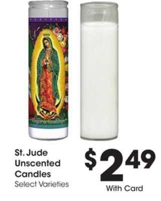 Ralphs St. jude unscented candles offer