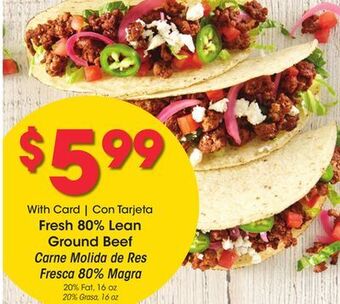 Ralphs Fresh 80% lean ground beef offer