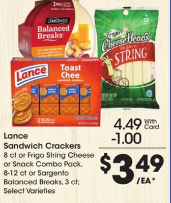 Ralphs Lance sandwich crackers offer