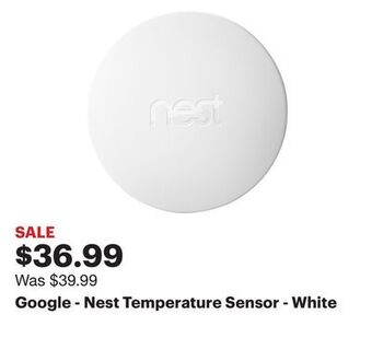 Best Buy Google - nest temperature sensor - white offer