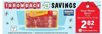 Vons Oscar mayer bacon offer