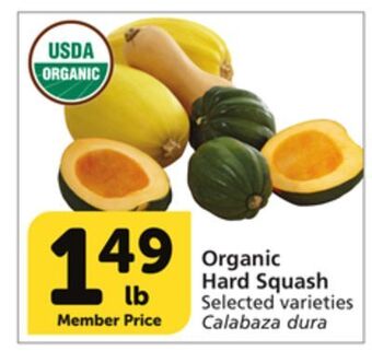 Vons Organic hard squash offer