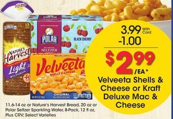 Ralphs Velveeta shells & cheese or kraft deluxe mac & cheese offer