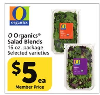 Vons O organics salad blends offer