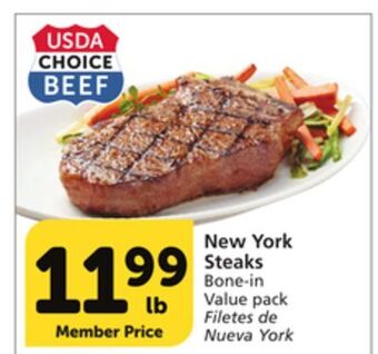 Vons New york steaks offer