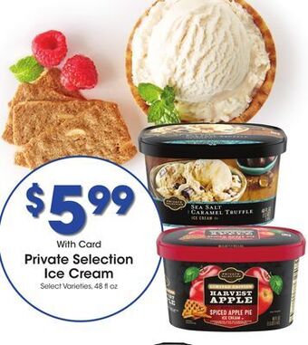 Ralphs Private selection ice cream offer