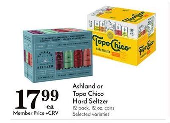 Pavilions Ashland or topo chico hard seltzer offer