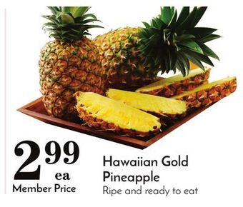 Pavilions Hawaiian gold pineapple offer