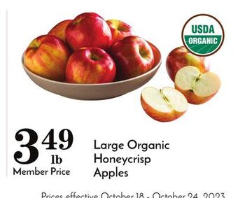Pavilions Large organic honeycrisp apples offer