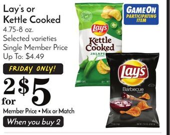 Pavilions Lay's or kettle cooked offer