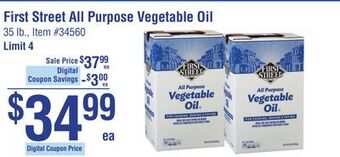 Smart & Final First street all purpose vegetable oil offer