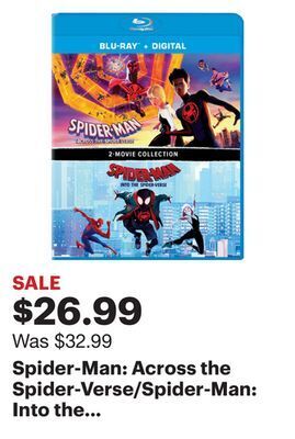 Best Buy Spider-man: across the spider-verse/spider-man: into the spider-verse [digital copy] [blu-ray] offer