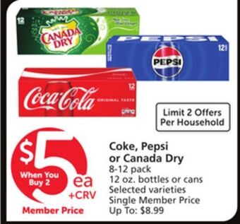 Albertsons Coke, pepsi or canada dry offer