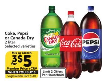 Albertsons Coke, pepsi or canada dry offer