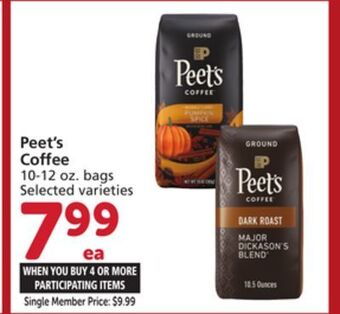 Albertsons Peet's coffee offer
