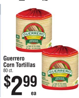 Smart & Final Guerrero corn tortillas offer