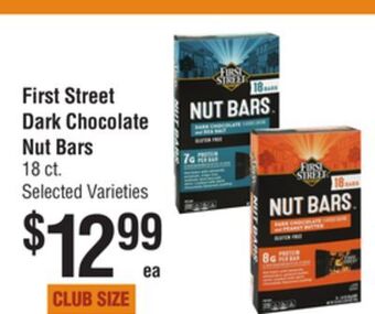 Smart & Final First street dark chocolate nut bars offer