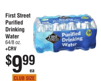 Smart & Final First street purified drinking water offer