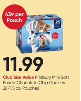 Stater Bros Pillsbury mini soft baked chocolate chip cookies offer