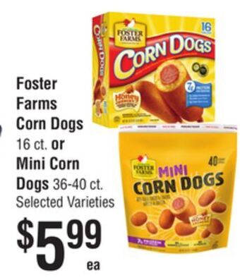 Smart & Final Foster farms corn dogs or mini corn dogs offer