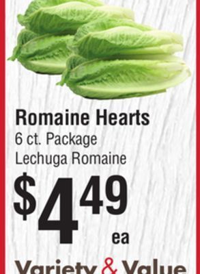 Smart & Final Romaine hearts offer