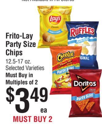 Smart & Final Frito-lay party size chips offer
