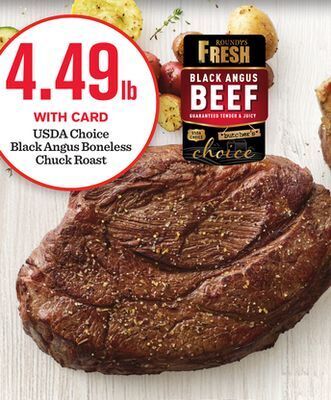 Mariano's Usda choice black angus boneless chuck roast offer