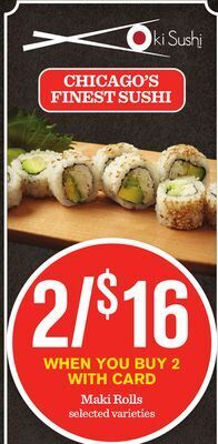 Mariano's Maki rolls offer