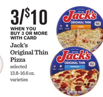 Mariano's Jack's original thin pizza offer