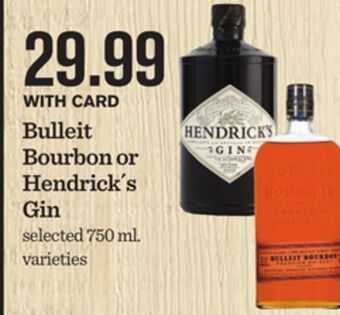 Mariano's Bulleit bourbon or hendrick´s gin offer