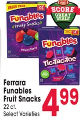 Jewel-Osco Ferrara funables fruit snacks offer