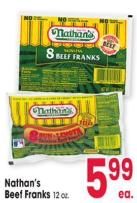 Jewel-Osco Nathan's beef franks offer