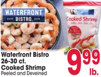 Jewel-Osco Waterfront bistro 26-30 ct. cooked shrimp offer