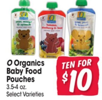Jewel-Osco O organics baby food pouches offer
