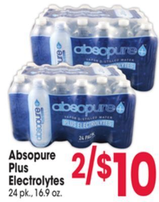 Jewel-Osco Absopure plus electrolytes offer