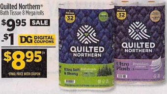 Dollar General Quilted Northern Bath Tissue 8 Mega rolls offer