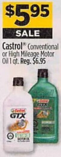 Dollar General Castrol Conventional or High Mileage Motor Oil 1 qt. offer