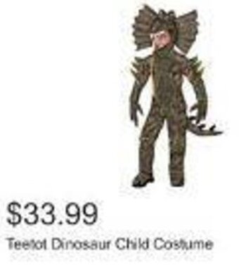 Costco Teetot Dinosaur Child Costume offer